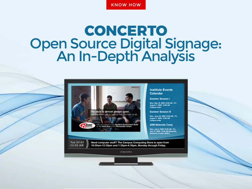 Concerto Open Source Digital Signage - Analysis