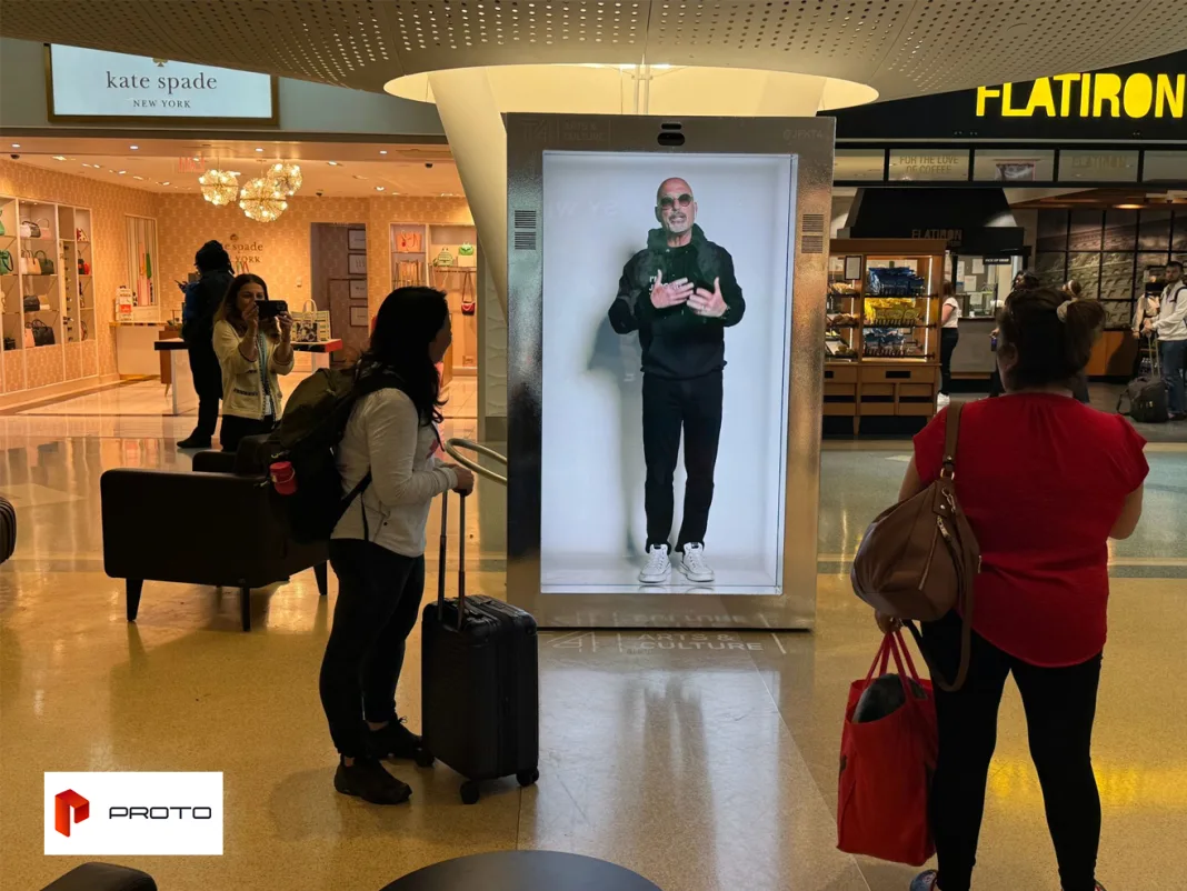 Proto Hologram Introduces Holoportation Technology at JFK Airport Proto Hologram Technology at JFK Airport